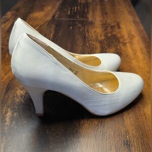 Chic Satin Cream White  Heels for Women